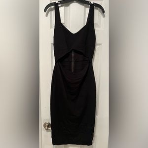 Express Black Cutout Bodycon Midi